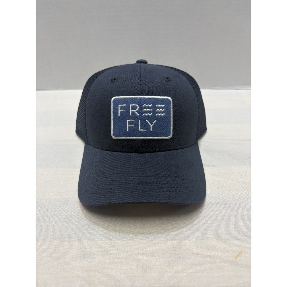NEW Free Fly Apparel Wave Trucker Mesh Hat Deep Navy Blue Mens One Size Outdoor
